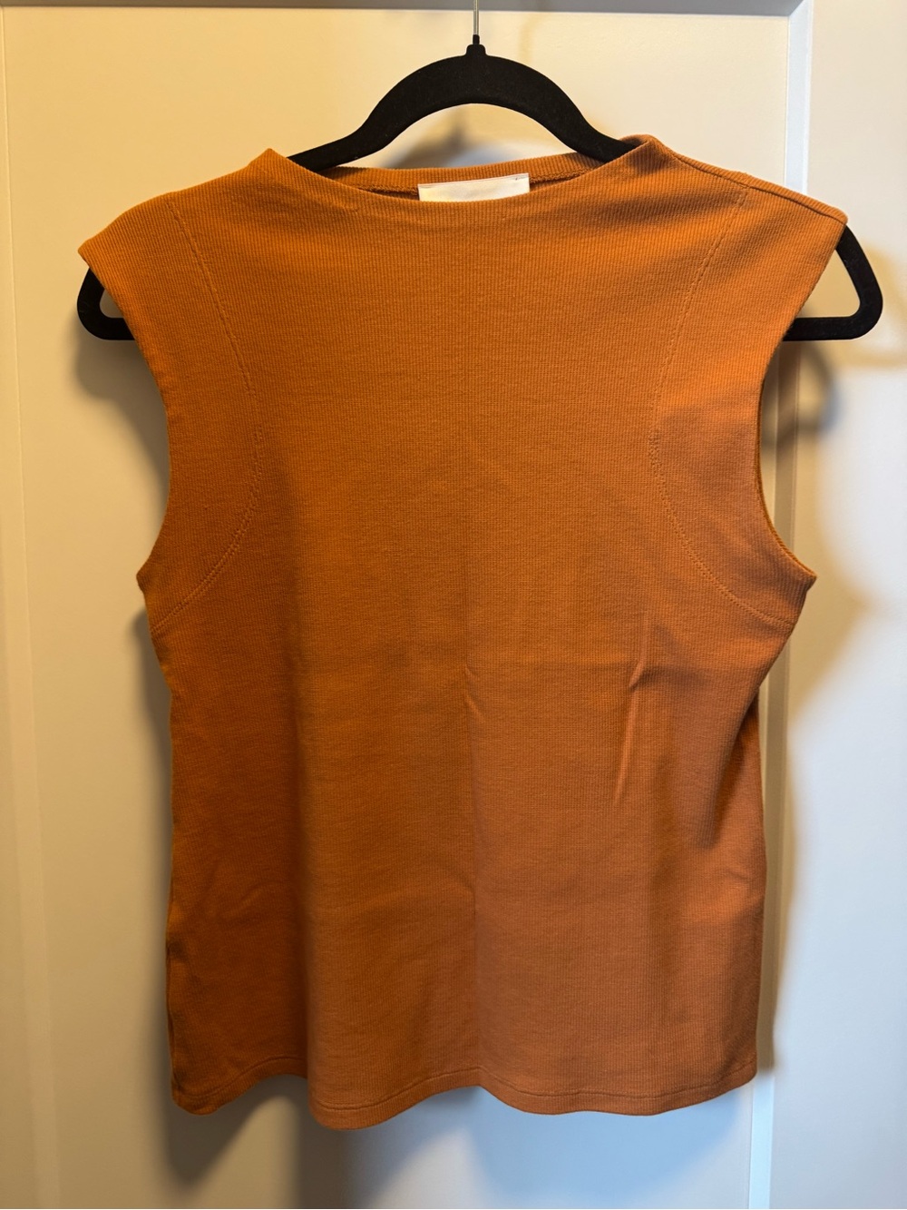 Anthropology Sleeveless Knit Top - Rust Orange